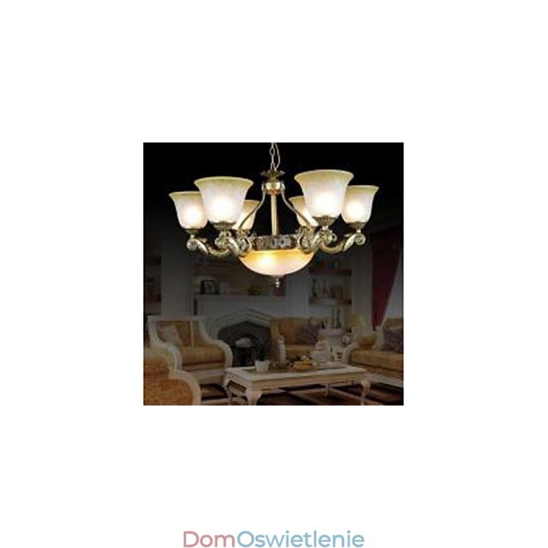 Żyrandol Brązowy Europejski Retro Klasyczny