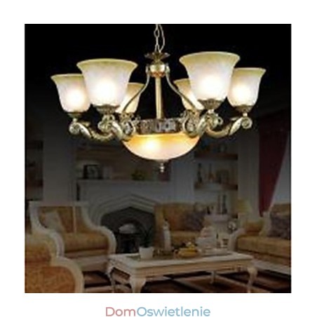 Żyrandol Brązowy Europejski Retro Klasyczny