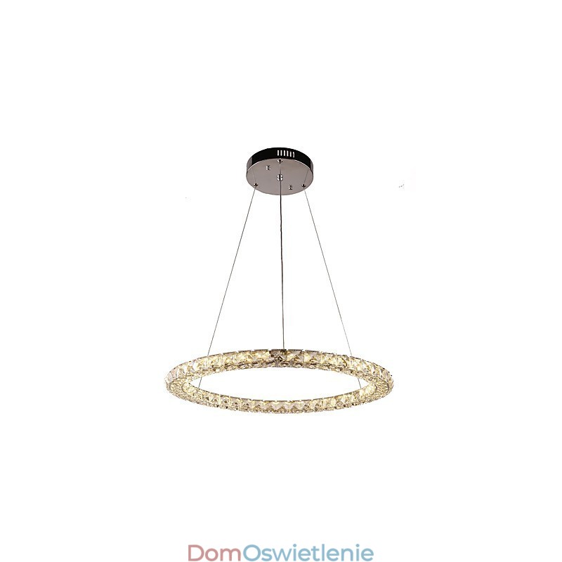 Pierścień Kryształowa Lampa Wisząca Nowoczesny Kryształowy Żyrandol Lampy Sufitowe Lampy Wewnętrzne Oprawy Ściemnialne Z Pilotem