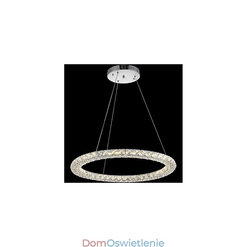 Pierścień Kryształowa Lampa Wisząca Nowoczesny Kryształowy Żyrandol Lampy Sufitowe Lampy Wewnętrzne Oprawy Ściemnialne Z Pilotem