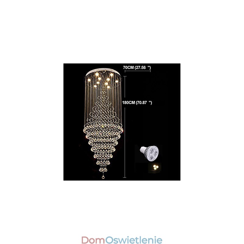 Współczesna kryształowa lampa wisząca na suficie nowoczesny żyrandol oświetlenie wiszące do domu żyrandol lampy oprawy