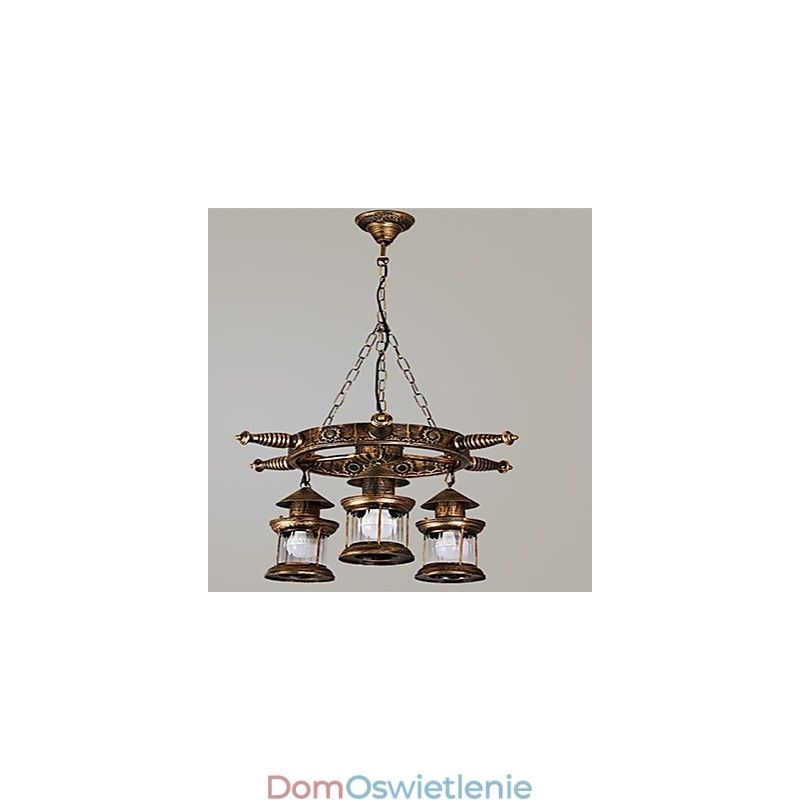 Rustykalny domek Vintage Retro Country Globe Malowanie Funkcja dla Projektantów Stylu Mini Metalowy Żyrandol