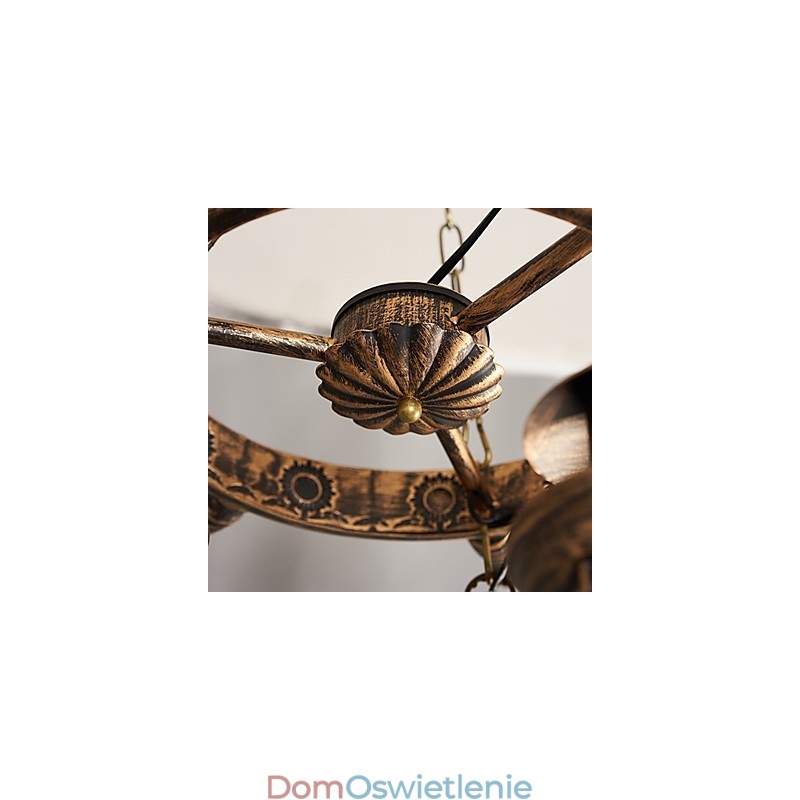 Rustykalny domek Vintage Retro Country Globe Malowanie Funkcja dla Projektantów Stylu Mini Metalowy Żyrandol