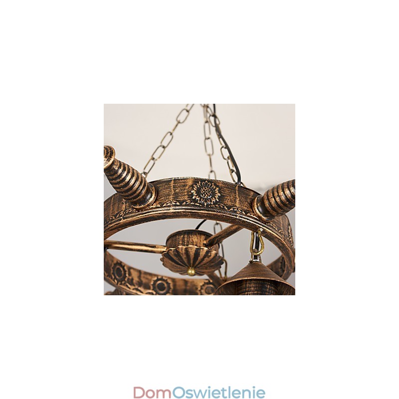 Rustykalny domek Vintage Retro Country Globe Malowanie Funkcja dla Projektantów Stylu Mini Metalowy Żyrandol