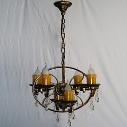 Rustykalny domek Vintage Retro Country Globe Malowanie Funkcja dla Projektantów Stylu Mini Metalowy Żyrandol