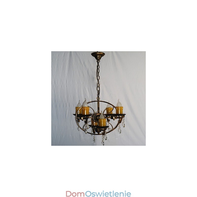 Rustykalny domek Vintage Retro Country Globe Malowanie Funkcja dla Projektantów Stylu Mini Metalowy Żyrandol