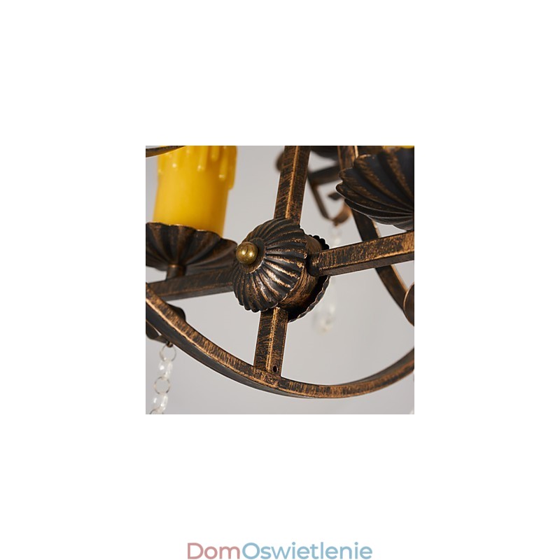 Rustykalny domek Vintage Retro Country Globe Malowanie Funkcja dla Projektantów Stylu Mini Metalowy Żyrandol