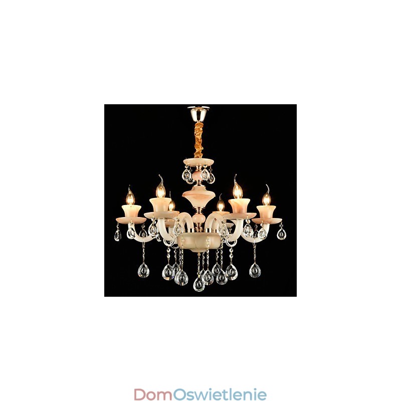 Tradycyjna klasyczna galwanizowana cecha dla kryształowego mini żyrandola metalowego