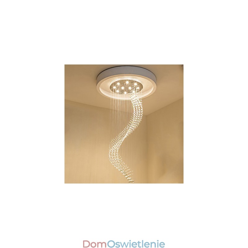 Nowoczesna kryształowa lampa sufitowa wisząca żyrandol wewnętrzny oświetlenie domowe wiszące żyrandole lampy oprawy 3W CIEPŁE BIAŁE żarówki