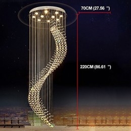 Nowoczesna kryształowa lampa sufitowa wisząca żyrandol wewnętrzny oświetlenie domowe wiszące żyrandole lampy oprawy 3W CIEPŁE BIAŁE żarówki