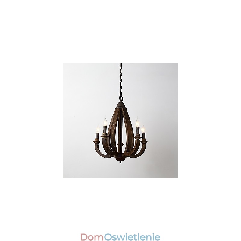 W stylu vintage malarstwo cecha miniaturowy styl drewno bambus żyrandol lampa dekoracyjna lampa wisząca