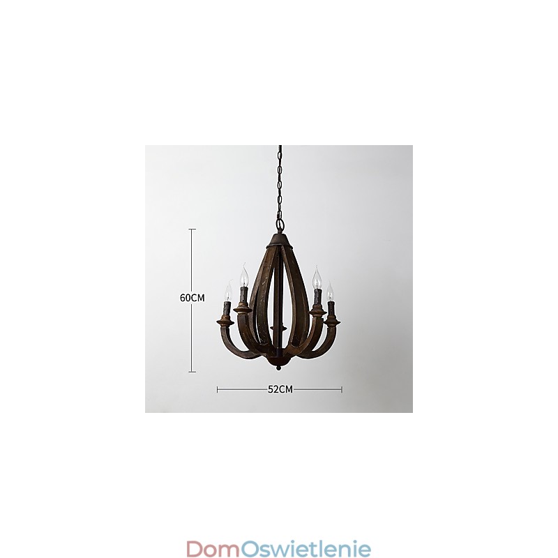 W stylu vintage malarstwo cecha miniaturowy styl drewno bambus żyrandol lampa dekoracyjna lampa wisząca