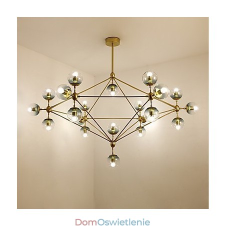 Twenty_one Light Post Modern Europe Style Modo Metalowa szklana lampa wisząca Foyer Decorate Industrial Chandelier Lamp Twenty_one Light Post Modern Europe Style Modo Metalowa szklana lampa wisząca Foyer Decorate Industrial Chandelier Lamp
