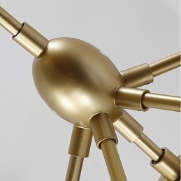 Twenty_one Light Post Modern Europe Style Modo Metalowa szklana lampa wisząca Foyer Decorate Industrial Chandelier Lamp