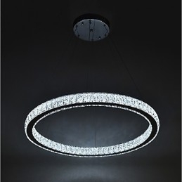 Ściemnialna lampa sufitowa w kształcie pierścienia, lampa wisząca, nowoczesny żyrandol, lampa wewnętrzna ze zdalnym sterowaniem