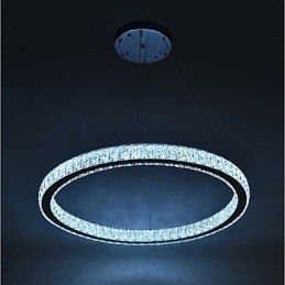 Ściemnialna lampa sufitowa w kształcie pierścienia, lampa wisząca, nowoczesny żyrandol, lampa wewnętrzna ze zdalnym sterowaniem