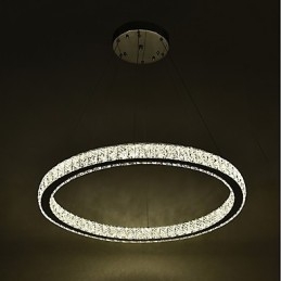 Ściemnialna lampa sufitowa w kształcie pierścienia, lampa wisząca, nowoczesny żyrandol, lampa wewnętrzna ze zdalnym sterowaniem