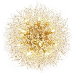 Fajerwerk Globe Dandelion Chrome Cecha Kryształowy Metalowy Żyrandol