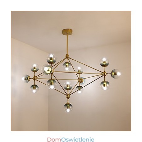 Piętnaście świateł Post Modern Europe Style Modo Metalowa szklana lampa wisząca Foyer Decorate Industrial Chandelier Lamp Piętnaście świateł Post Modern Europe Style Modo Metalowa szklana lampa wisząca Foyer Decorate Industrial Chandelier Lamp