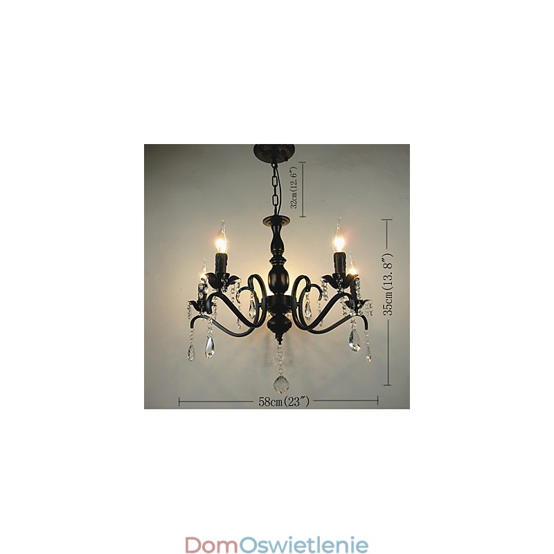 Nowość Oświetlenie Europejski Styl Kute Żelazo Lampa Oryginalność Indywidualność Dekoracja Świeca Lampa Żyrandol