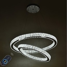 Wewnętrzny kryształowy żyrandol nowoczesna lampa wisząca lampa sufitowa ściemnialna lampa oświetleniowa z pilotem