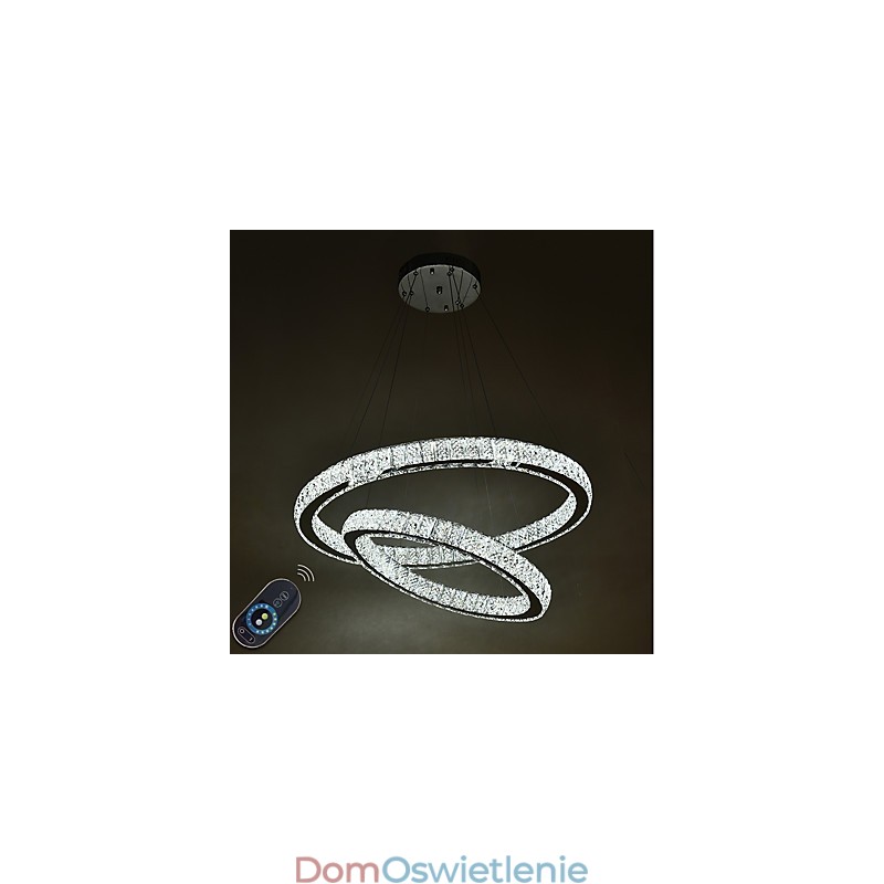 Wewnętrzny kryształowy żyrandol nowoczesna lampa wisząca lampa sufitowa ściemnialna lampa oświetleniowa z pilotem
