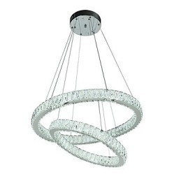 Wewnętrzny kryształowy żyrandol nowoczesna lampa wisząca lampa sufitowa ściemnialna lampa oświetleniowa z pilotem