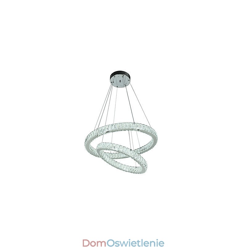 Wewnętrzny kryształowy żyrandol nowoczesna lampa wisząca lampa sufitowa ściemnialna lampa oświetleniowa z pilotem