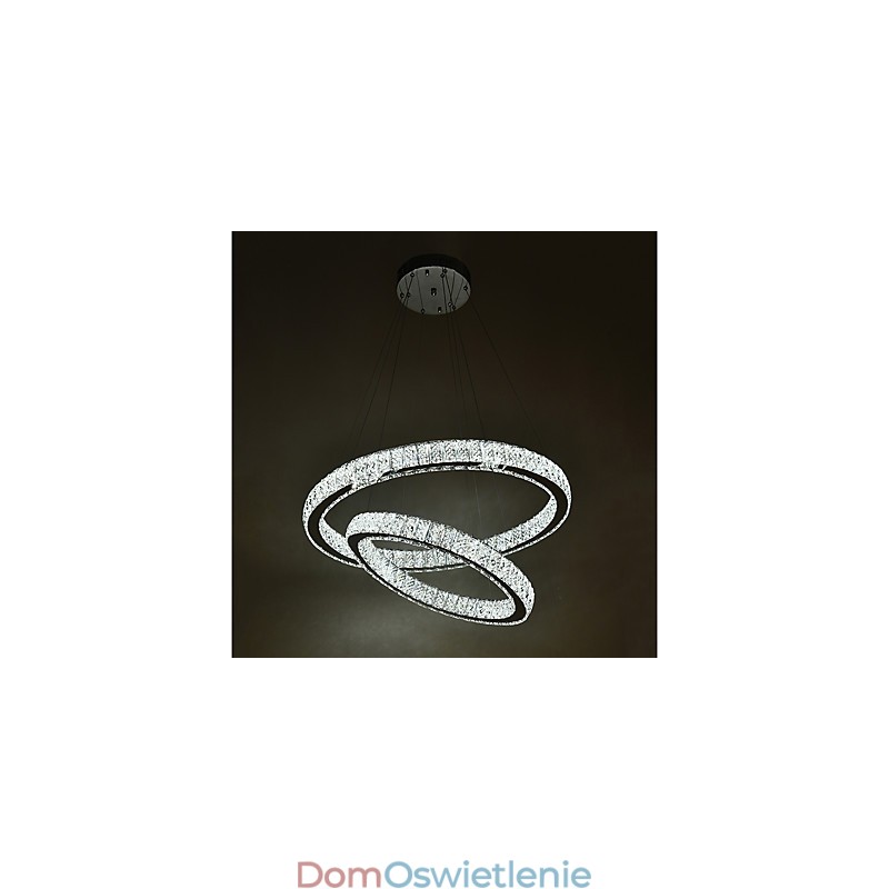 Wewnętrzny kryształowy żyrandol nowoczesna lampa wisząca lampa sufitowa ściemnialna lampa oświetleniowa z pilotem