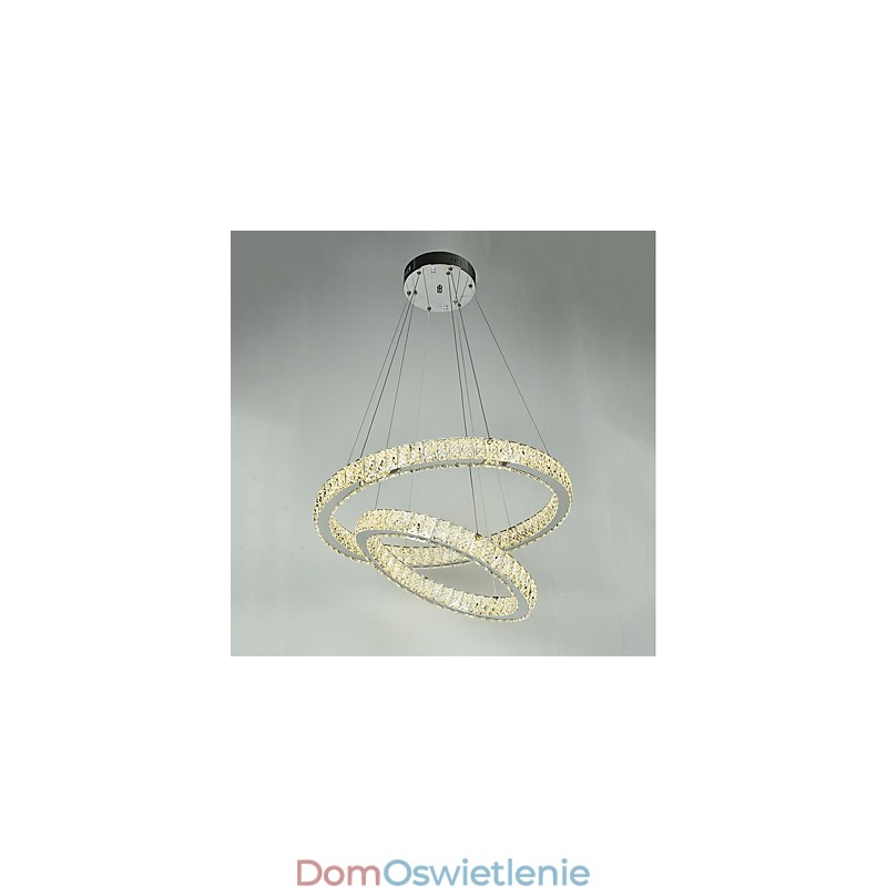 Wewnętrzny kryształowy żyrandol nowoczesna lampa wisząca lampa sufitowa ściemnialna lampa oświetleniowa z pilotem