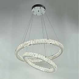 Wewnętrzny kryształowy żyrandol nowoczesna lampa wisząca lampa sufitowa ściemnialna lampa oświetleniowa z pilotem