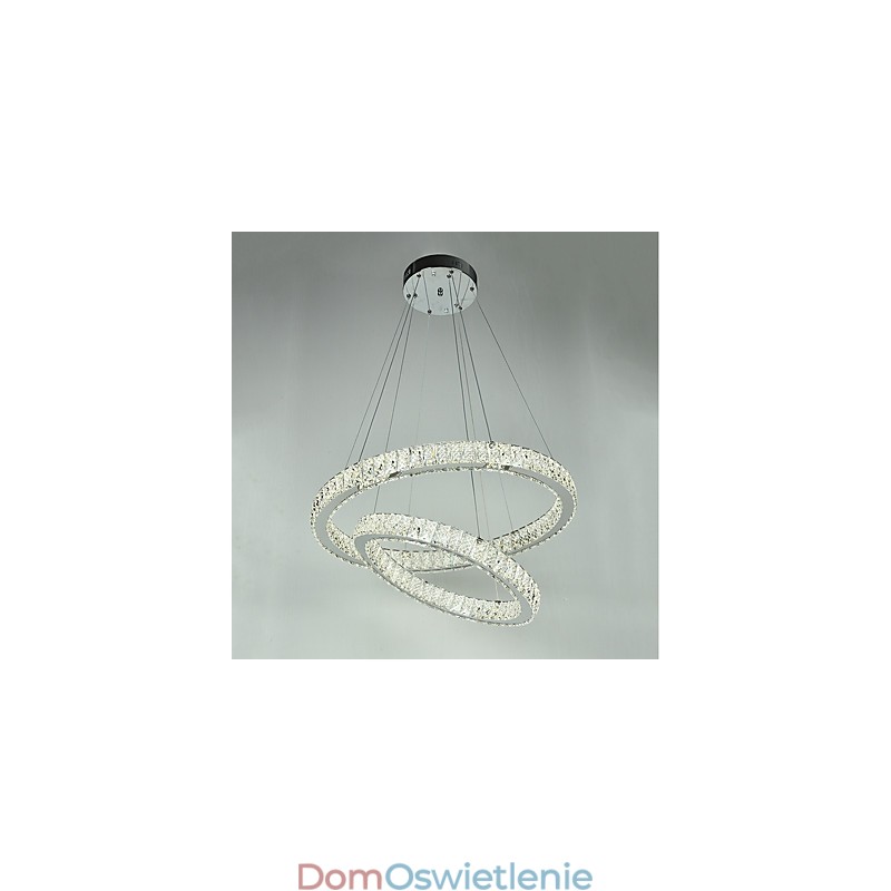 Wewnętrzny kryształowy żyrandol nowoczesna lampa wisząca lampa sufitowa ściemnialna lampa oświetleniowa z pilotem