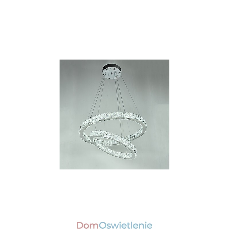 Wewnętrzny kryształowy żyrandol nowoczesna lampa wisząca lampa sufitowa ściemnialna lampa oświetleniowa z pilotem