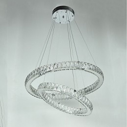 Wewnętrzny kryształowy żyrandol nowoczesna lampa wisząca lampa sufitowa ściemnialna lampa oświetleniowa z pilotem
