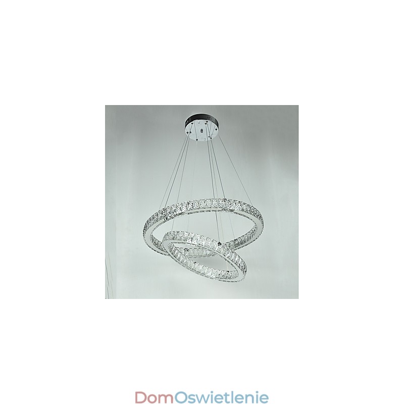 Wewnętrzny kryształowy żyrandol nowoczesna lampa wisząca lampa sufitowa ściemnialna lampa oświetleniowa z pilotem