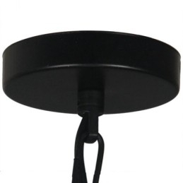Lampa wisząca z metalu w stylu vintage z kloszem szklanym