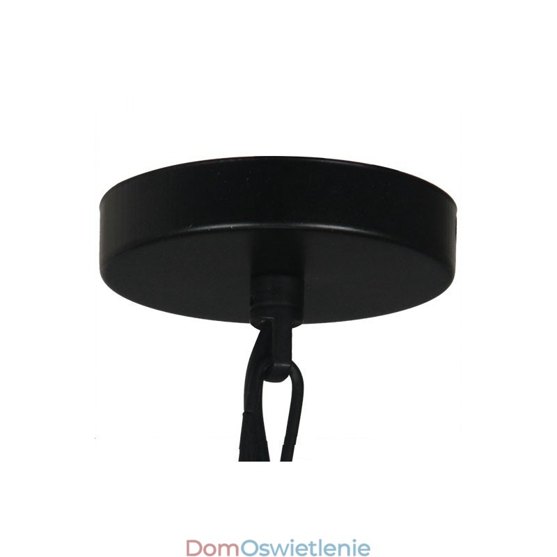 Lampa wisząca z metalu w stylu vintage z kloszem szklanym