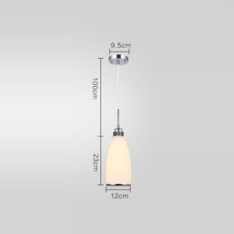 1 Światło Nowoczesna Współczesna Zintegrowana Metalowa Lampa Wisząca