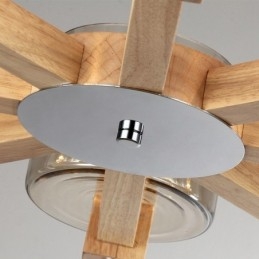 8-mio letni żyrandol w stylu skandynawskim z kloszem szklanym