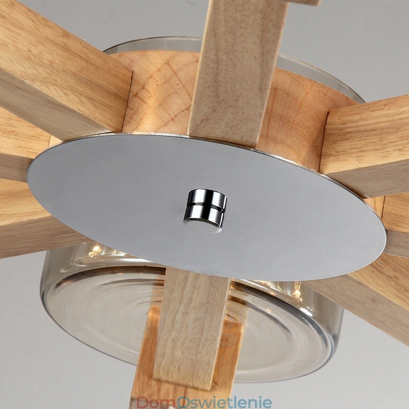 8-mio letni żyrandol w stylu skandynawskim z kloszem szklanym