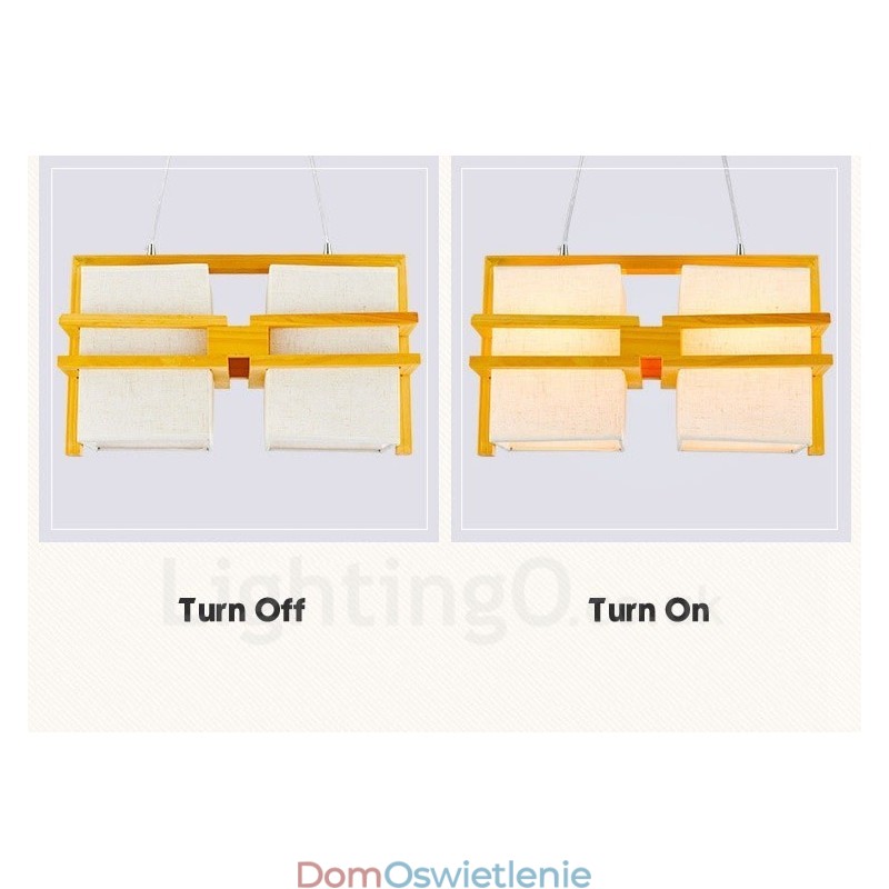 2-kolorowa lampa wisząca w stylu retro vintage z kloszem z tkaniny