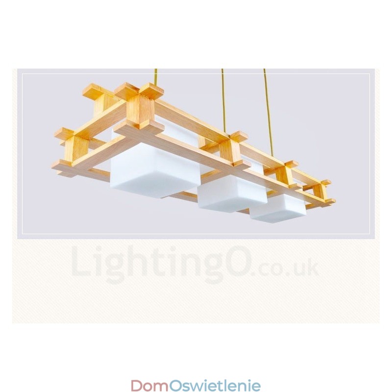3-kolorowa lampa wisząca w stylu skandynawskim z kloszem szklanym