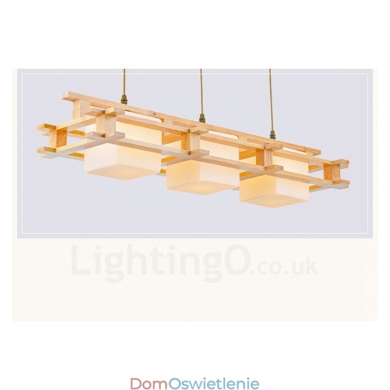 3-kolorowa lampa wisząca w stylu skandynawskim z kloszem szklanym