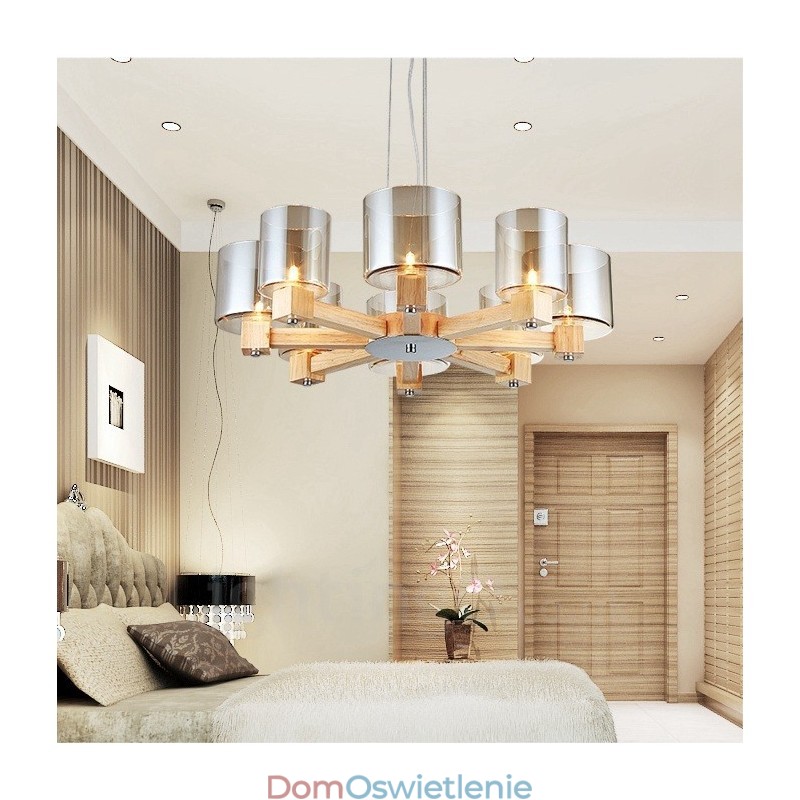 8-mio letnia lampa wisząca w stylu skandynawskim z kloszem szklanym
