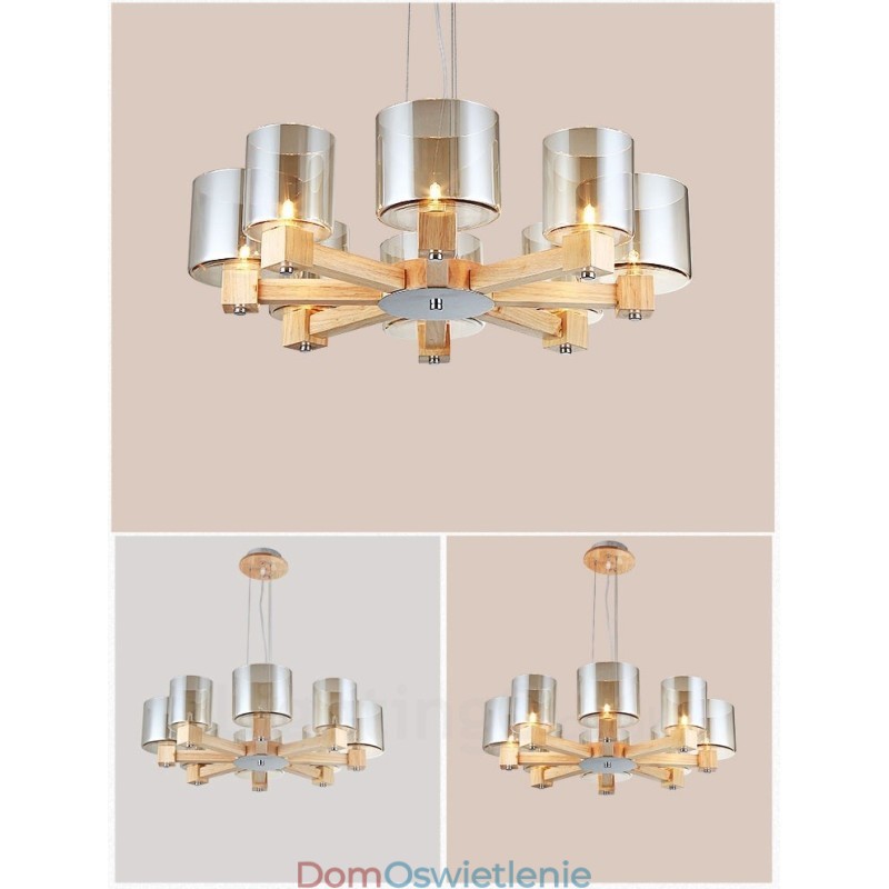 8-mio letnia lampa wisząca w stylu skandynawskim z kloszem szklanym
