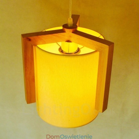 1 Lekka drewniana nowoczesna współczesna lampa wisząca w stylu nordyckim z kloszem z tkaniny 1 Lekka drewniana nowoczesna współczesna lampa wisząca w stylu nordyckim z kloszem z tkaniny