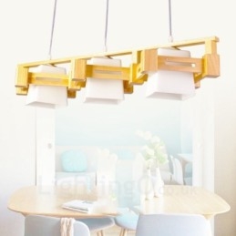 3-kolorowa lampa wisząca w stylu skandynawskim z abażurem z tkaniny