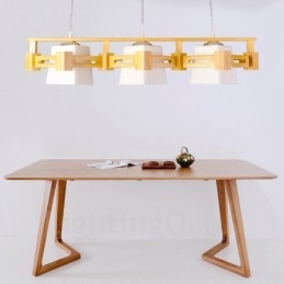 3-kolorowa lampa wisząca w stylu skandynawskim z abażurem z tkaniny