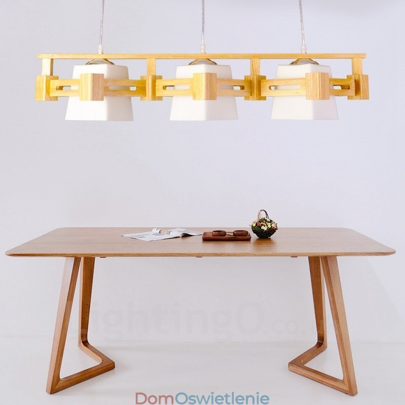 3-kolorowa lampa wisząca w stylu skandynawskim z abażurem z tkaniny