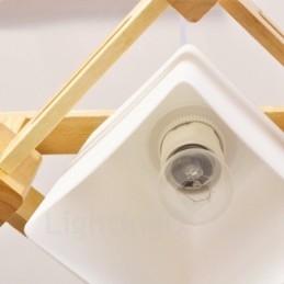 3-kolorowa lampa wisząca w stylu skandynawskim z abażurem z tkaniny